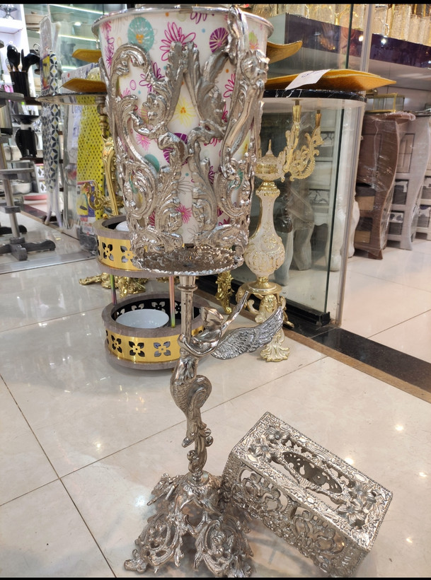 سطل و دستمال کنار سالنی سلطنتی فرشته آلیاژی آلومینیوم خالص ( موجود در دو رنگ )
