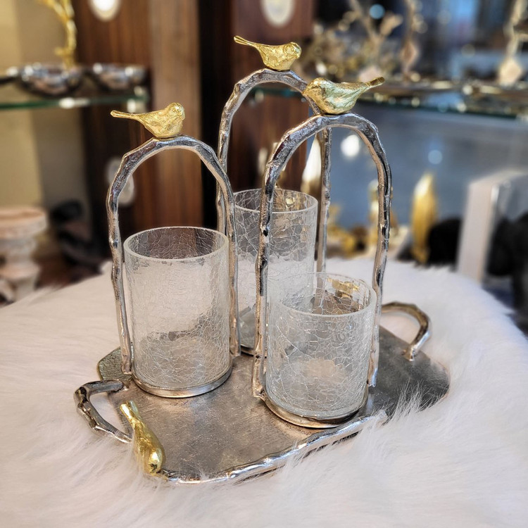 ست سرویس پذیرایی 9 پارچه گنجشک آلومینیومی