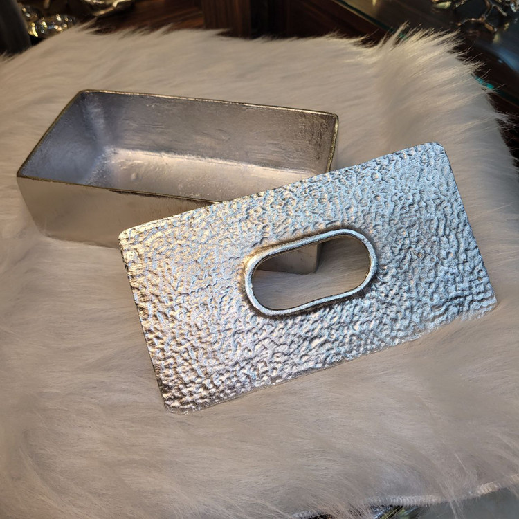 جای دستمال کاغذی جنس آلومینیوم خالص ( 2 رنگ طلایی و نقره ای )
