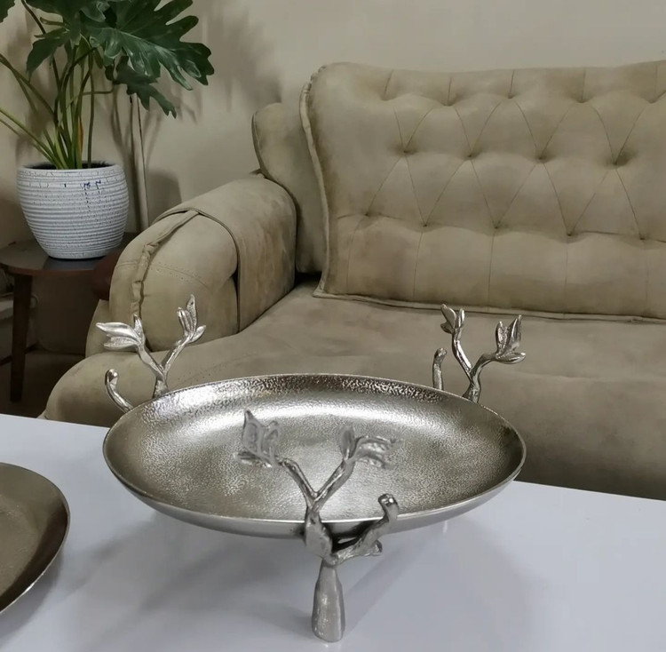 ست سرویس پذیرایی 5 تکه پر طرفدار گلبرگ نقره ای