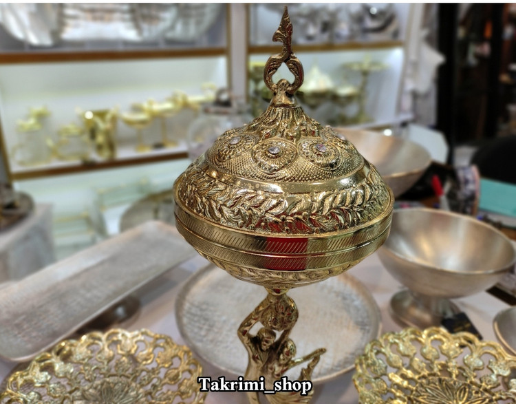 میکس شیرینی خوری و آجیل خوری عروس باله جنس آلومینیوم