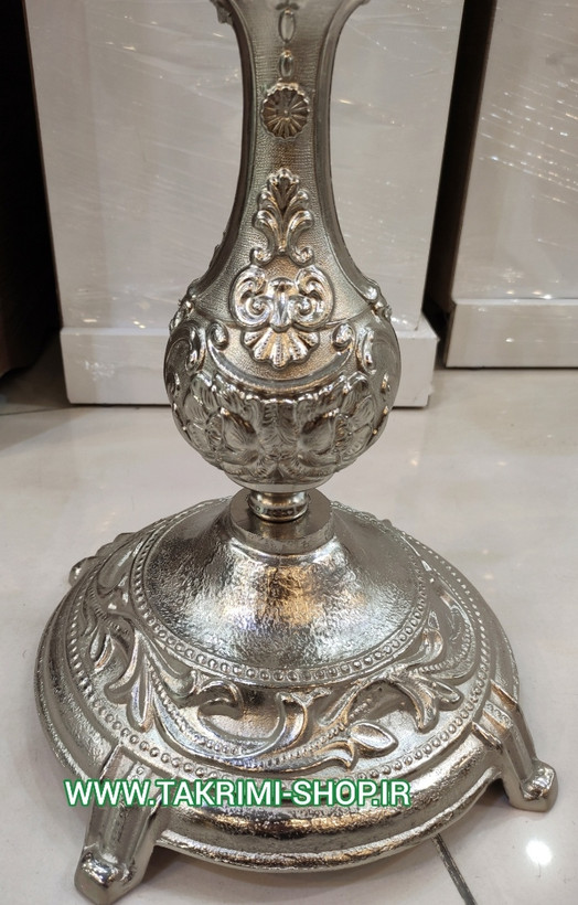 میز تلفن یا میز خاطره نقلی کنار سالنی ( طلایی و نقره ای )