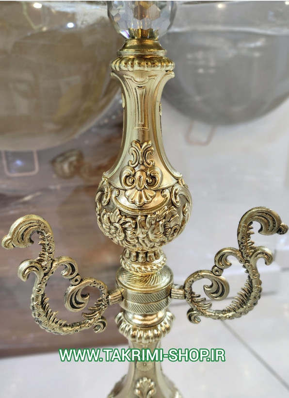 میز تلفن یا میز خاطره نقلی کنار سالنی ( طلایی و نقره ای )
