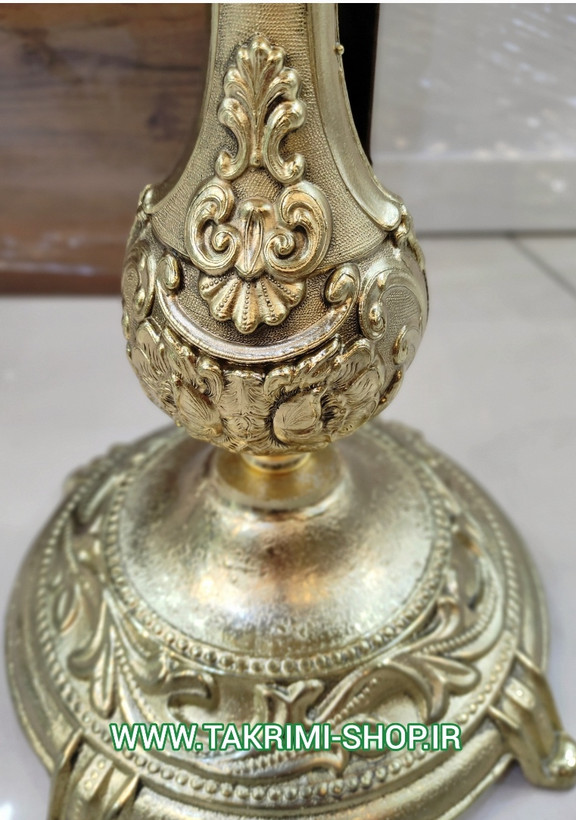 میز تلفن یا میز خاطره نقلی کنار سالنی ( طلایی و نقره ای )