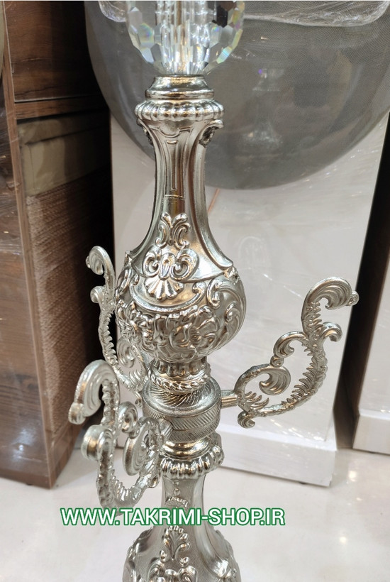 میز تلفن یا میز خاطره نقلی کنار سالنی ( طلایی و نقره ای )