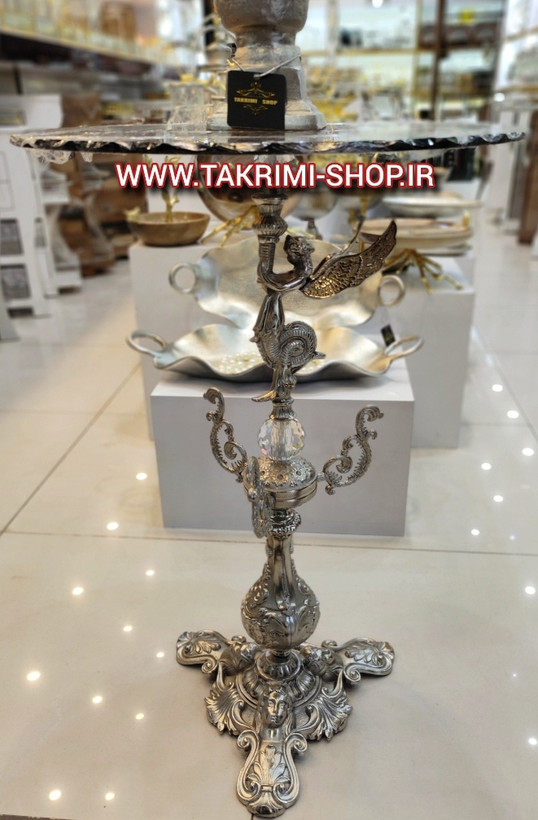 میز خاطره کنار سالنی میز تلفن فرشته ملائکه ( نقره ای و طلایی )