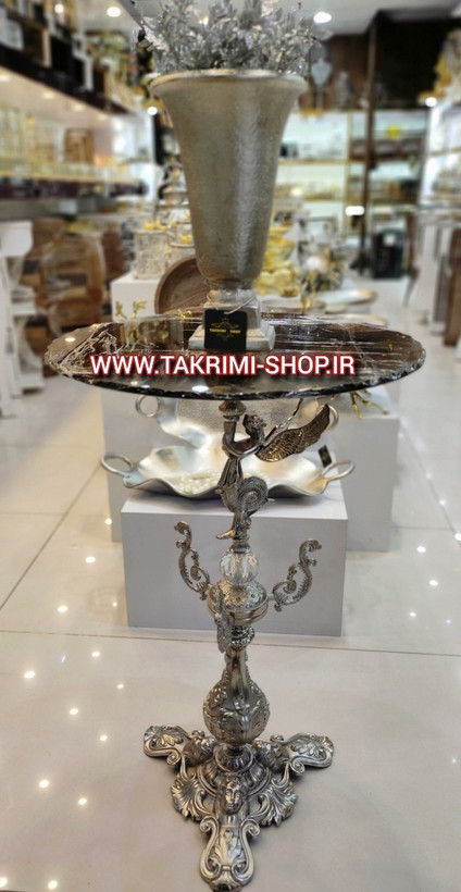 میز خاطره کنار سالنی میز تلفن فرشته ملائکه ( نقره ای و طلایی )
