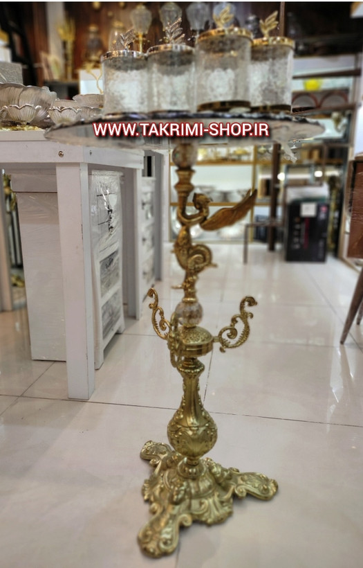 میز خاطره کنار سالنی میز تلفن فرشته ملائکه ( نقره ای و طلایی )