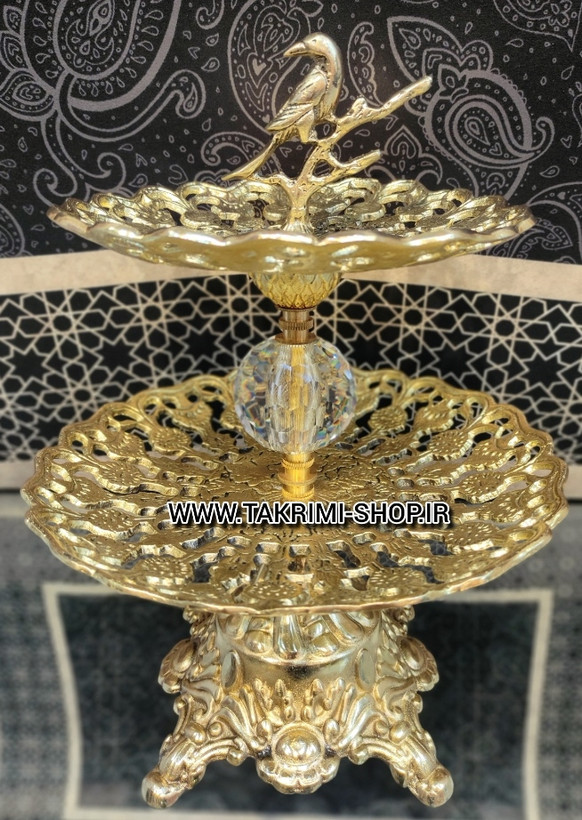 میوه خوری یا شیرینی خوری 2 طبقه سلطنتی ( خالص )