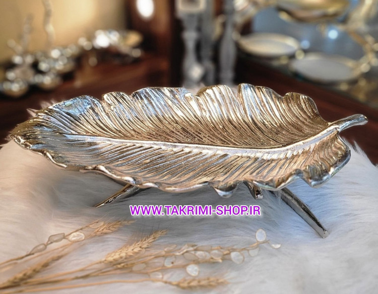 استند کاسه ظرف میوه خوری یا شیرینی خوری برگ سایز خیلی بزرگ یونانی ( بدون ناخالصی )