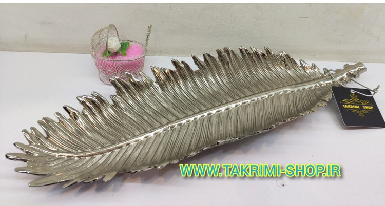 شیرینی خوری یا رولت خوری ظرف برگ موز ( طلایی و نقره ای )