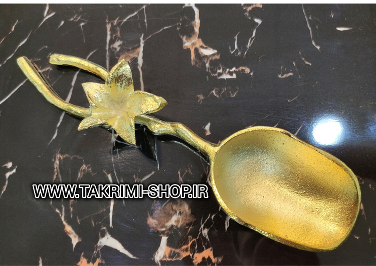 قاشق آجیل گل نسترن ( آلومینیوم خالص ) نقره ای و طلایی