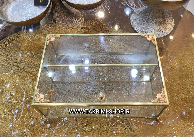 جای جا کاردی جا قاشقی جاکاردی جاقاشقی شیشه و برنجی استیل