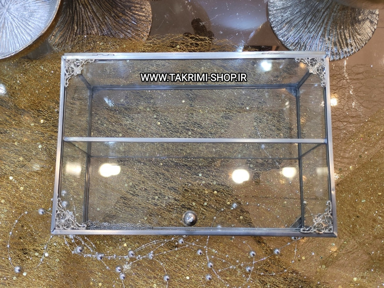 جای جا کاردی جا قاشقی جاکاردی جاقاشقی شیشه و برنجی استیل