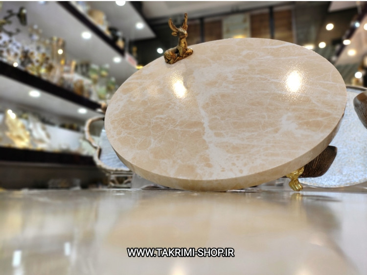ظرف سرو شیرینی خوری میوه خوری گوزن دار ( فقط سایز کوچک موجود ، 2 رنگ )