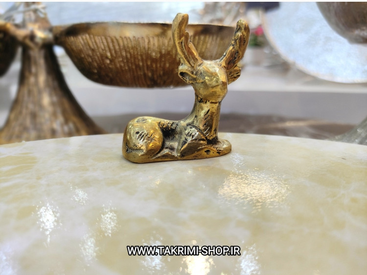ظرف سرو شیرینی خوری میوه خوری گوزن دار ( فقط سایز کوچک موجود ، 2 رنگ )
