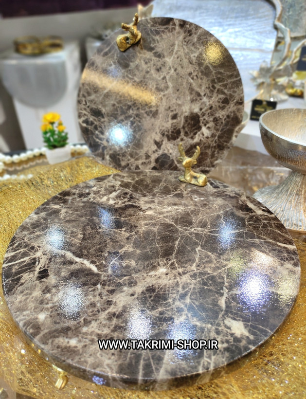 ظرف سرو شیرینی خوری میوه خوری گوزن دار ( فقط سایز کوچک موجود ، 2 رنگ )