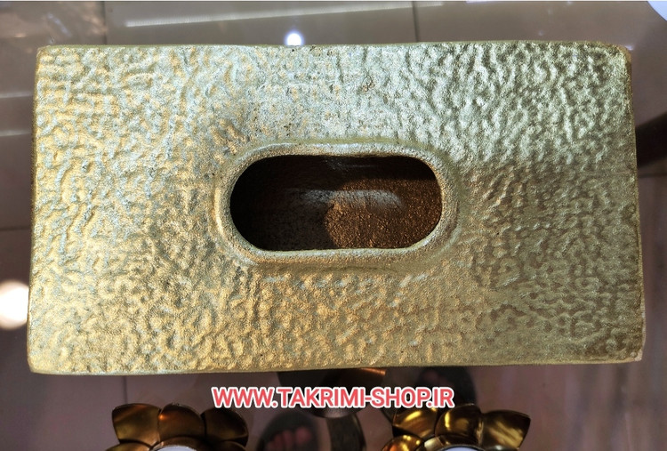 جای دستمال کاغذی جنس آلومینیوم خالص ( 2 رنگ طلایی و نقره ای )
