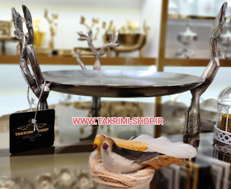 ظرف کاپ کیک یا شیرینی خوری 3 سه پایه گرد گلبرگ آلومینیوم خالص ( طلایی و نقره ای ) ( تکریمی شاپ )