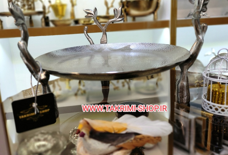 ظرف کاپ کیک یا شیرینی خوری 3 سه پایه گرد گلبرگ آلومینیوم خالص ( طلایی و نقره ای ) ( تکریمی شاپ )