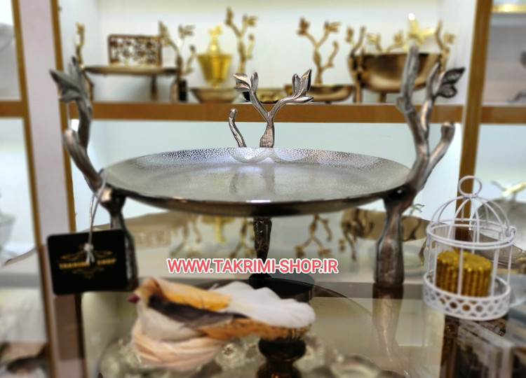 ظرف کاپ کیک یا شیرینی خوری 3 سه پایه گرد گلبرگ آلومینیوم خالص ( طلایی و نقره ای ) ( تکریمی شاپ )