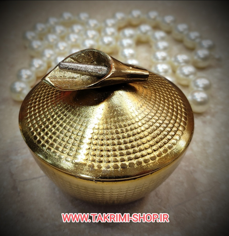 قندان قندون نقل خوری بدون پایه آلیاژی لیلیوم شیپور گلایل ( 2 رنگ طلایی و نقره ای )
