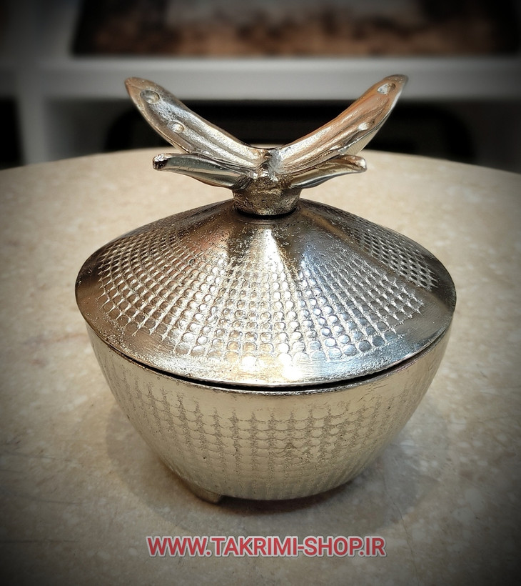 قندان قندون نقل خوری جای نبات آبنبات پروانه ( 2 رنگ ) ( تکریمی شاپ )