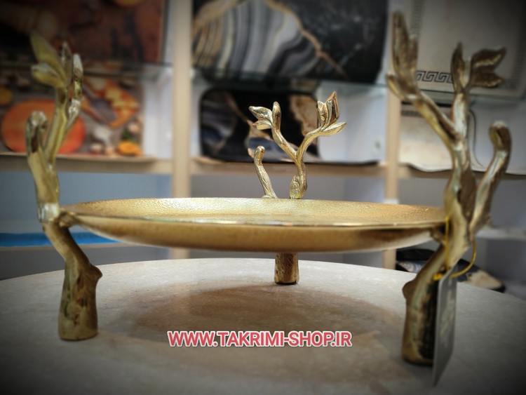 ظرف کاپ کیک یا شیرینی خوری 3 سه پایه گرد گلبرگ آلومینیوم خالص ( طلایی و نقره ای ) ( تکریمی شاپ )