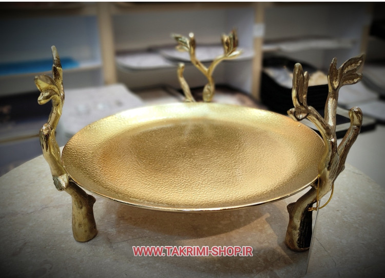 ظرف کاپ کیک یا شیرینی خوری 3 سه پایه گرد گلبرگ آلومینیوم خالص ( طلایی و نقره ای ) ( تکریمی شاپ )