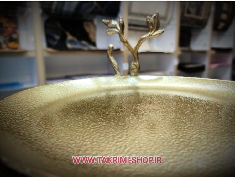 ظرف کاپ کیک یا شیرینی خوری 3 سه پایه گرد گلبرگ آلومینیوم خالص ( طلایی و نقره ای ) ( تکریمی شاپ )