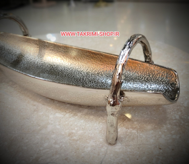 جا قاشقی جا کاردی جاقاشقی جاکاردی تخت خوابیده قایقی گلبرگ آلومینیومی طلایی و نقره ای ( تکریمی شاپ )