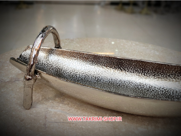 جا قاشقی جا کاردی جاقاشقی جاکاردی تخت خوابیده قایقی گلبرگ آلومینیومی طلایی و نقره ای ( تکریمی شاپ )