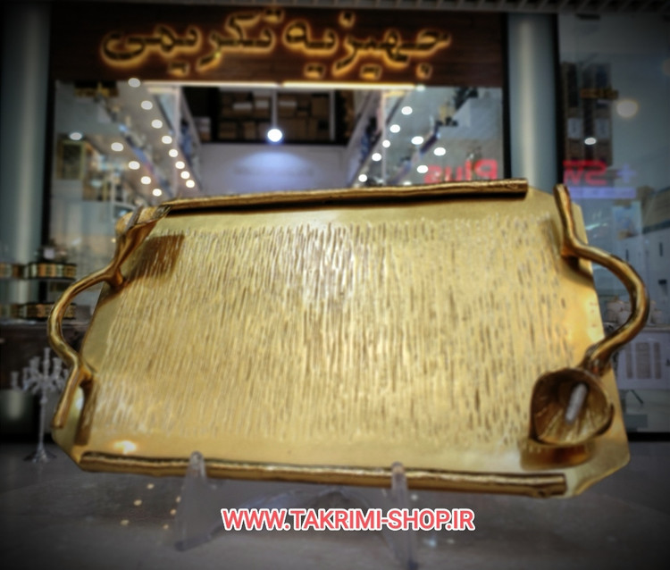 سینی گل لیلیوم شیپوری آلومینیوم خالص ضد آب بزرگ نقره ای و طلایی ( تکریمی شاپ )