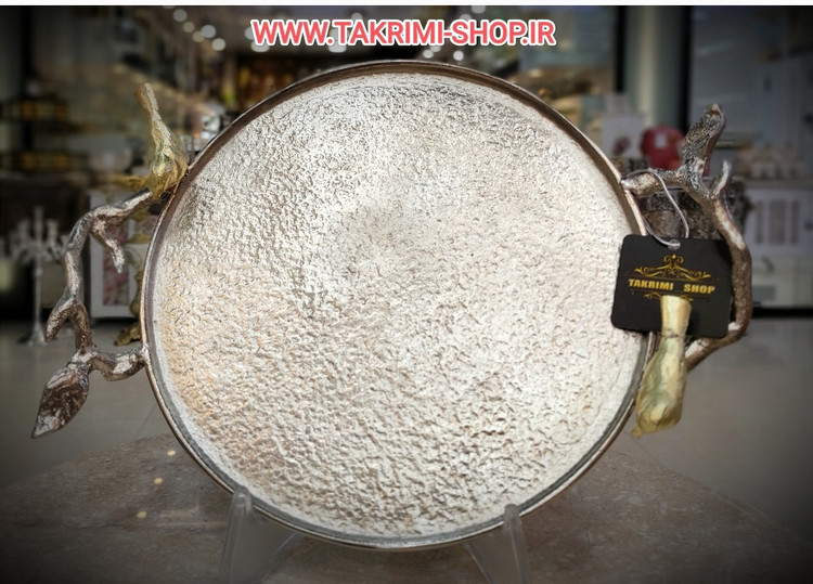 سینی گرد گنجشک جوجه پرنده نقره ای کروم آلومینیومی ( تولیدی تکریمی شاپ )