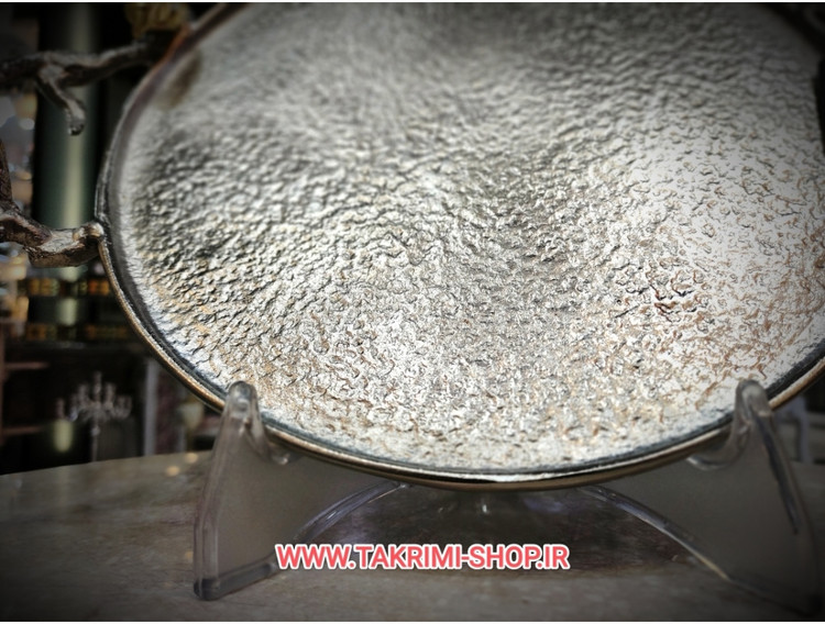 سینی گرد گنجشک جوجه پرنده نقره ای کروم آلومینیومی ( تولیدی تکریمی شاپ )