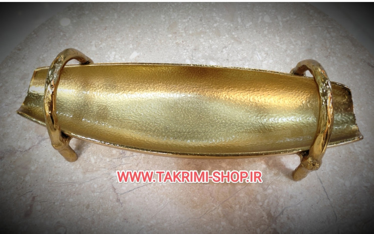 جا قاشقی جا کاردی جاقاشقی جاکاردی تخت خوابیده قایقی گلبرگ آلومینیومی طلایی و نقره ای ( تکریمی شاپ )