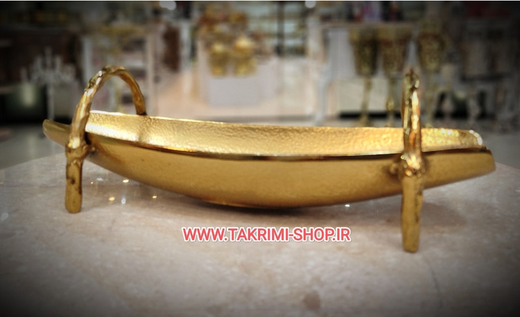 جا قاشقی جا کاردی جاقاشقی جاکاردی تخت خوابیده قایقی گلبرگ آلومینیومی طلایی و نقره ای ( تکریمی شاپ )