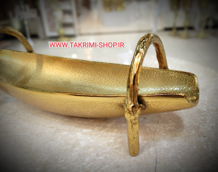 جا قاشقی جا کاردی جاقاشقی جاکاردی تخت خوابیده قایقی گلبرگ آلومینیومی طلایی و نقره ای ( تکریمی شاپ )