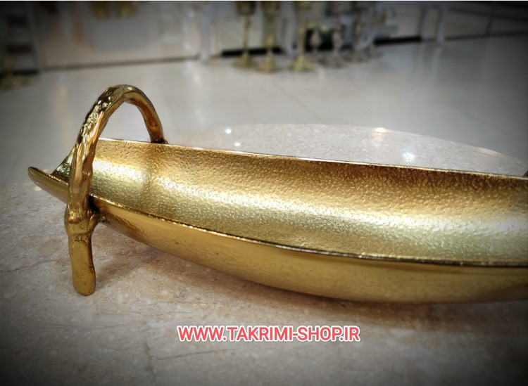 جا قاشقی جا کاردی جاقاشقی جاکاردی تخت خوابیده قایقی گلبرگ آلومینیومی طلایی و نقره ای ( تکریمی شاپ )