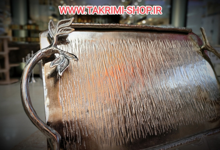 سینی برگ گلبرگ بزرگ آلومینیومی ضد خش نقره ای و طلایی ( تکریمی شاپ )