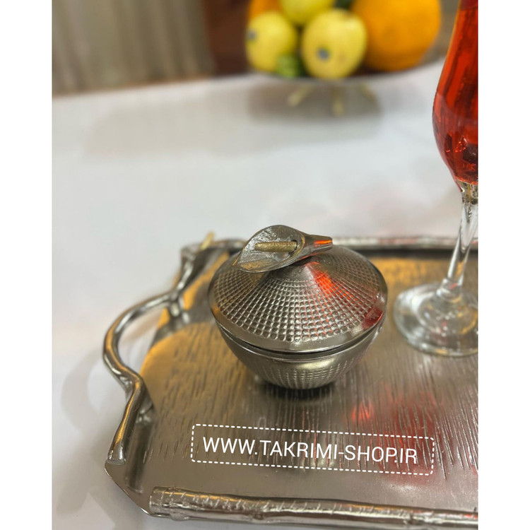 سینی گل لیلیوم شیپوری آلومینیوم خالص ضد آب بزرگ نقره ای و طلایی ( تکریمی شاپ )