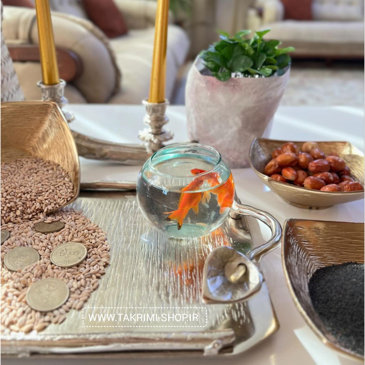 سینی گل لیلیوم شیپوری آلومینیوم خالص ضد آب بزرگ نقره ای و طلایی ( تکریمی شاپ )