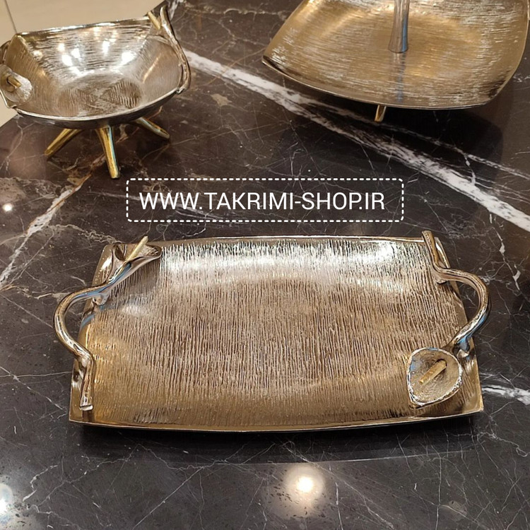 سینی گل شیپوری لیلیوم آلومینیومی ( تولیدی تکریمی شاپ )