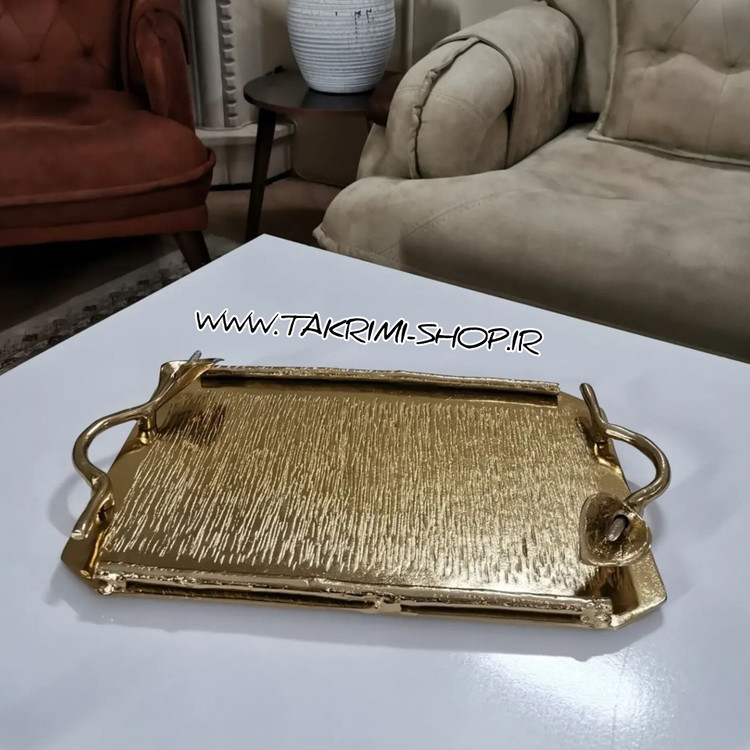 سینی گل لیلیوم شیپوری آلومینیوم خالص ضد آب بزرگ نقره ای و طلایی ( تکریمی شاپ )