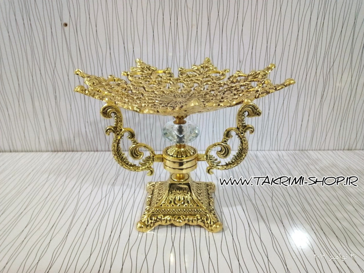 ست سرویس پذیرایی سلطنتی دسته دار پایه الیزه ( میوه شیرینی شکلات آجیل خوری ) سلطنتی آلیاژی آلومینیومی