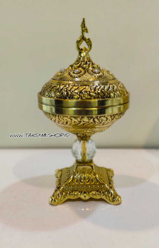شکلات خوری سایز بزرگ یا ( آجیل خوری سایز کوچک ) سلطنتی با پایه مربع الیزه آلیاژی آلومینیومی