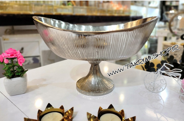ست سرویس پذیرایی 4 چهار تکه پارچه طرح چرمی پوست ماری آلومینیومی ( تکریمی شاپ )