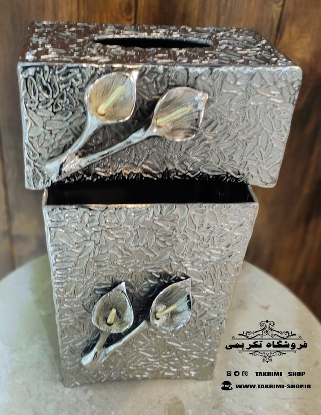 سطل و جادستمالی جای دستمالی گل لیلیوم شیپوری گلایل آلومینیومی ( تولیدی تکریمی شاپ )