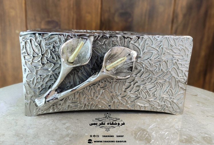 جادستمالی جای دستمالی تک گل لیلیوم شیپوری گلایل آلومینیومی ( تولیدی تکریمی شاپ )