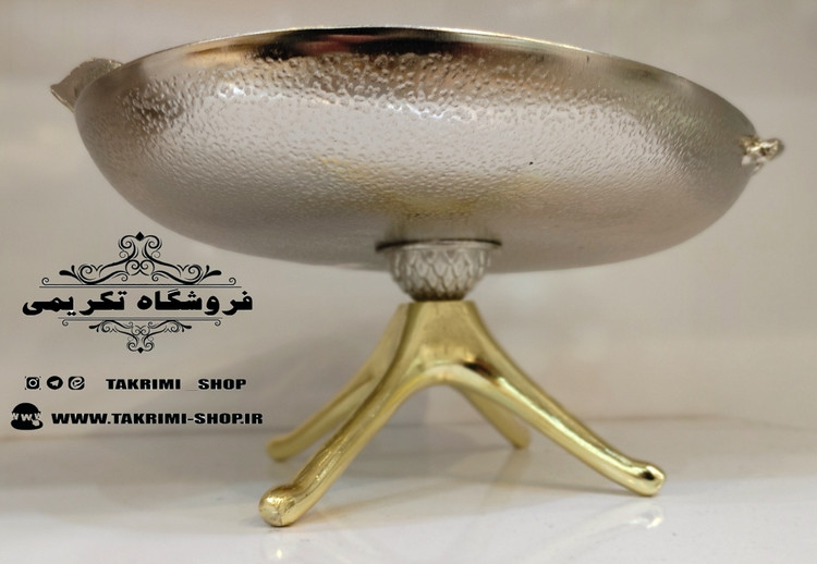 ظرف کاسه میوه خوری بیضی گل لیلیوم شیپوری گلایل آلومینیومی آلیاژی ( تولیدی تکریمی شاپ )